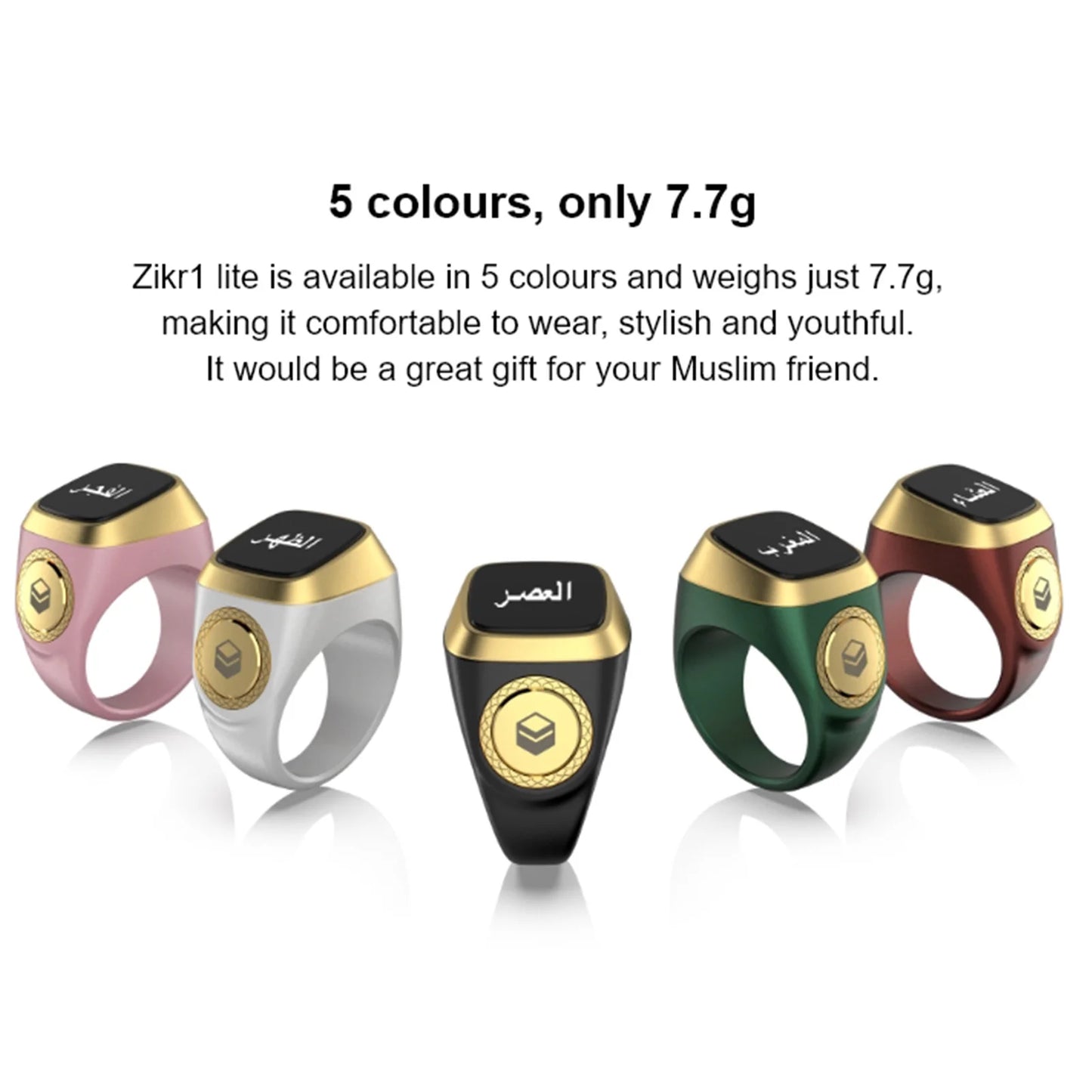 18Mm for Smart Counter Ring Digital for Time Reminder 0.49" 72X40 Iqibla Zikr 1